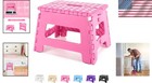 Durable 300 Lbs Capacity Folding Step Stool For Home   Play - Kids Friendly Pink