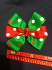 Red And Green Polkadot  Christmas        3     Magic Hairbows On