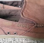 Crocs Walu Loafers Mens 9 Brown Canvas Slip-on Casual Shoes 11270