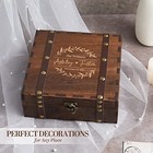 Aw Bridal Personalized Wooden Wedding Keepsake Box Decorative Gift For Couples