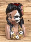 Zombie Hula Girl Tiki Mug Maka Tiki Girl 6  Tall Handmade In Italy New
