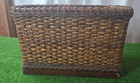 Large Rattan Woven Wicker Storage  Decor Basket Rectangular