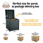 Ehhly 51 Gallon Resin Package Delivery Box For Outside  Grey