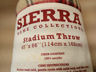 Vtg  2002 Sierra Home Collection 45x66 Plaid Stadium Throw Blanket By Mervyns  2