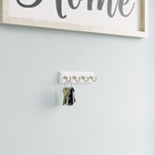 Key Tidy White Wall Mount Key Rack With Hooks 7 Inch Organizer For Entry Hallway