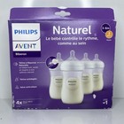 Philips Avent Natural Baby Bottle With Response Nipple  Clear  9 Oz 1m   4 Pack 
