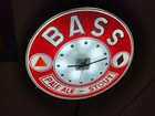 Bass Ale Pale Ale - Stout    Drum Box  Light Up Clock 60ies 70ies From Belgium 