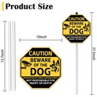 10  X 10  Beware Of Dog Sign Aluminum Yard Sign With 28  Stake And Accessorie   