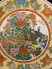 Japanese Set Of 3 Decorative Plates Peacock Birds Geisha Floral Figural Motifs