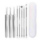 Acne Needle Blackhead Remover Pimple Blemish Comedone Extractor Tweezer Tool Kit