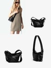 Authentic Women Zadig  voltaire Cow Leather Shoulder Bag Crossbody Bag Handbag