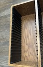 Vtg Wooden Cd Rack Holder Stand Shelf Storage Cabinet Organizer Holds 40 Cds