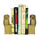Vintage 60s Mcm Brass Hollywood Regency Gold Owl Bookends Figurines