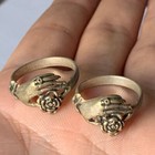 2x Very Stunning Rare Ancient Silver Ring Viking Authentic Old Artifact