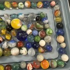 Antique Vintage Marbles Huge Lot 120  Glass Clay Stone Marble Swirl Speckle Etc 