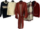 1950s Womens Vintage Clothing Lot Mohair Robe Wool German Plaid Skirt Beaded