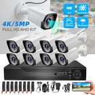 8ch 5mp Dvr 1080p Outdoor Cctv Home Security Camera System Kit W  1tb Hard Drive