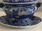 Historical Staffordshire Grapevine Border Gravy Tureen Tray English View