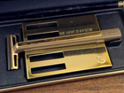Vintage 1970s Gillette Deluxe Trac Ii Gold Razor Handle   Case  No Cartridges