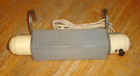 Vintage Art Deco 3 Pc  Blue Bullet Torpedo Skyscraper Table   Headboard Lamp Set