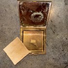 Vintage Gold Tone Mother Of Pearl Powder Compact Mirror- New Mirror Needed