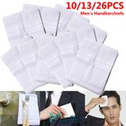 Men s  Handkerchiefs Lot Set Handkerchief Hanky 100  Cotton Solid Pocket Square