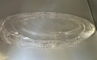 Vintage Heisey Orchid Etched Glass Oval Celery Dish Waverly Blank 12  Clear  507