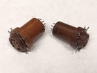 Pair Nice 7   9 Pin Tall Vacuum Tube Probes   Old Vintage Ham Radio Receiver