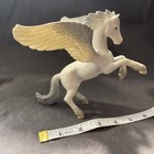 Schleich Pegasus Rearing 2004 Blue Sparkle White Winged Flying Horse 6  Wide