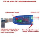 Usb Step Up Down Power Supply Module 5v To 1-24v Buck Boost Converter Green