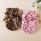 Winter Pet Dog Clothes Warm Fleece Dog Hoodie Leopard Dog Coat Jacket Clothing
