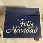 Vtg Corona Extra light Metal Cooler  feliz Navidad  Ice Chest Rare
