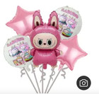 Lab Monster 5-pc Balloon Decoration Birthday And Single Balloons Party Time 