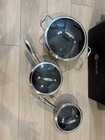 Hexclad Hybrid Nonstick 6-piece Pot Set  8  3   2 Qt Pots With Lids   New