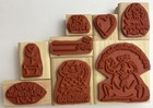 New Stampin Up Wood Rubber Stamp Set Of 8 Have A Heart 2002
