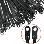 100pc Nylon Cable Ties With Screw Hole Car Accessory Fixed Head Cable Ties