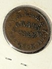 Rockton  Illinois V  A  Lake Civil War Store Card Token Il 762a-1a R 6 Vf  