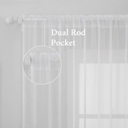 2 Panels Solid Color White Sheer Window Curtains Elegant Window Voile Pa