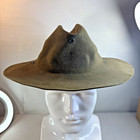 Post Pre Civil War Slouch Hat United Hatters Cap Millinery Vintage Army Us 30c32