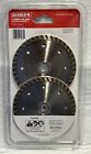 New   Diablo 4-1 2 In  Turbo Rim Masonry Diamond Cut Off Blade Value Pack 2-pack
