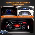 Lcd Speedometer Dashboard Digital Cluster Virtual For Honda Civic 6th 1996-2000