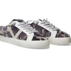 Vintage Havana Faux Fur Black   White Sneakers