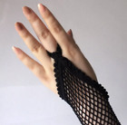 Fishnet Gloves Fingerless Loop Over The Elbow Long Burlesque Sexy Lingerie