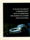 1999 Infiniti Q45t Orbiting The Earth At A Very Low Altitude Vintage Print Ad