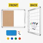 3-in-1 Combination Magnetic Calendar Whiteboard   Corkboard Combo With 5 Markers