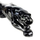 Vintage Black Panther Ceramic Stalking Figure Statue 24  Mid Century Modern