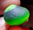 Very Rare And Beautiful Large Green Layered Multi-real Davenport Beach Sea Glass