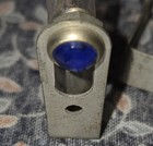 Vintage Dialco Ny Blue Jewel Pilot Light Indicator Lamp Assembly Bracket Pair 