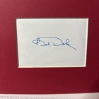 Bob Dole Signed Index Card - Nicely Matted Display Piece