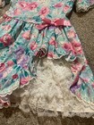 Vintage Rose Cottage Floral Dress Girls Size 6 Made Usa Prairie Lace